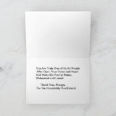 歓迎するポーチ、ホスピタリティ サンキューカード (内部)