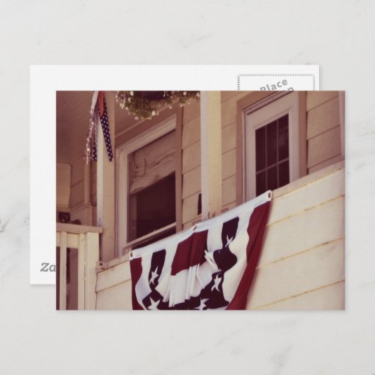 歓迎する愛国的なフロントポーチ ポストカード (正面/裏面)