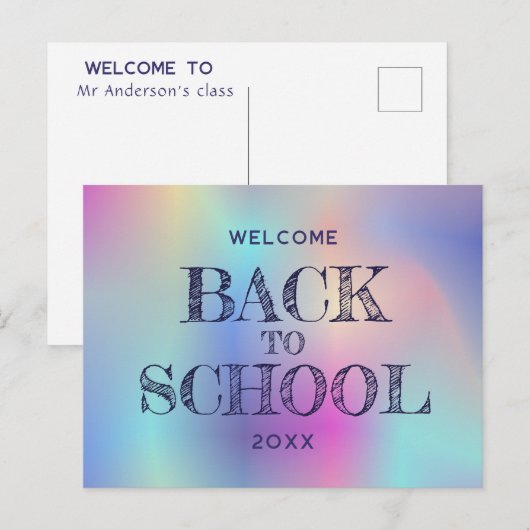 歓迎する ポストカード (正面/裏面)