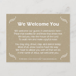 歓迎する ポストカード