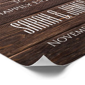 歓迎のサイン素朴の後結婚ずっと幸せに ポスター (角)