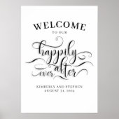 歓迎のサイン結婚の後ずっと幸せに ポスター (正面)