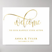 歓迎のサイン結婚の後ずっと幸せに ポスター (正面)
