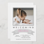 歓迎のフォトバースアナウンス 案内状 (正面/裏面)