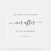 歓迎のフロスト結婚スクリプトの後で幸せに アクリルサイン (正面)