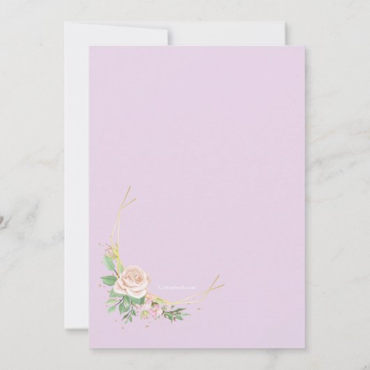 歓迎のフローラ·フォト·バースの発表 案内状 (裏面)