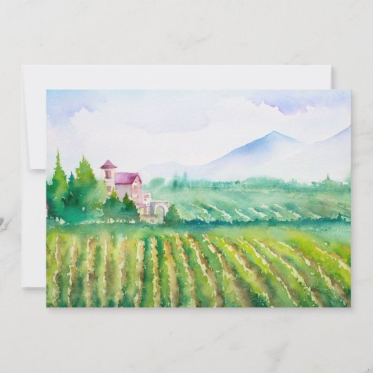 歓迎のランチ&ワインテイスティング招待状 招待状 (裏面)