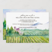 歓迎のランチ&ワインテイスティング招待状 招待状 (正面/裏面)