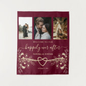 歓迎の写真結婚の背景を楽しく タペストリー (正面)