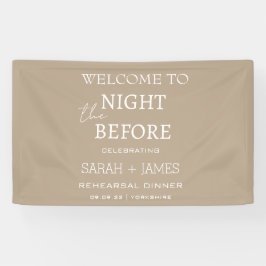 歓迎の前夜のミニマルな結婚トープ 横断幕