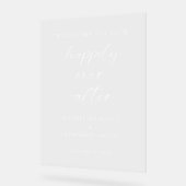 歓迎の台本の後結婚で幸せに過ごすミニマル アクリルサイン (傾斜)