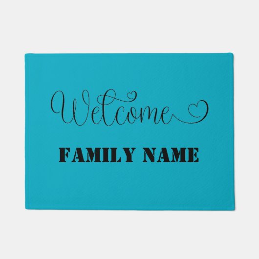 歓迎の形式の贈り物でメッセージをパーソナライズする ドアマット (正面)