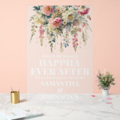 歓迎の後ずっと幸せ結婚に霜が降りた アクリルサイン (ウェディング)