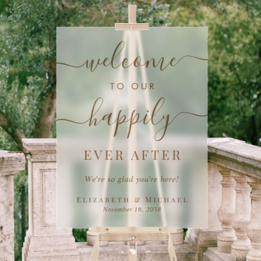 歓迎の後で幸せ結婚に曇った アクリルサイン