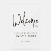 歓迎の後で幸結婚福に霜が降りた アクリルサイン (正面)