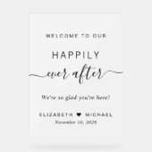 歓迎の後で幸結婚福に霜が降りた アクリルサイン (正面)