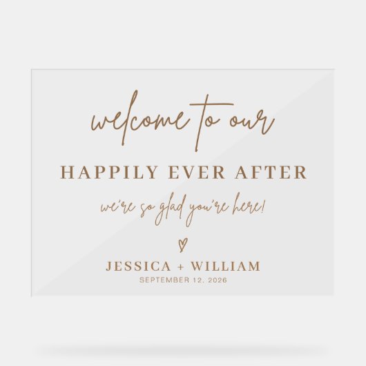 歓迎の後で幸結婚福に アクリルサイン (正面)