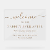 歓迎の後で幸結婚福に アクリルサイン (正面)