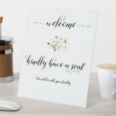 歓迎の看板を持って下さい 台座サイン (インサイチュ)