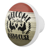 歓迎の鶏の農家の台所 セラミックノブ (右)