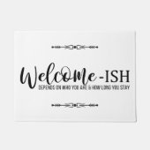 歓迎の | お客様によって異おもしろいなる ドアマット (正面)