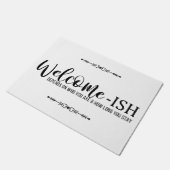 歓迎の | お客様によって異おもしろいなる ドアマット (アングル)