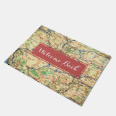 歓迎は地図を描きますドア・マット18x24の" ドアマット (アングル)