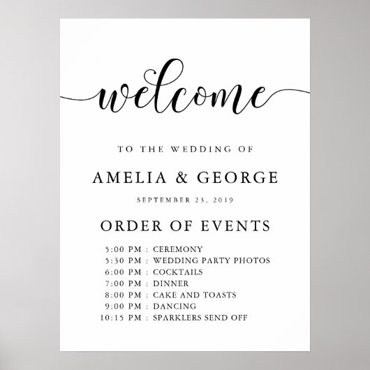 歓迎イベント結婚の標識 ポスター (正面)