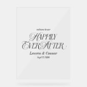 歓迎エレガントの後ずっとシックで楽し結婚い アクリルサイン (正面)