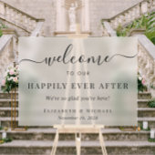 歓迎エレガントの後で楽し結婚く霜が降りた アクリルサイン