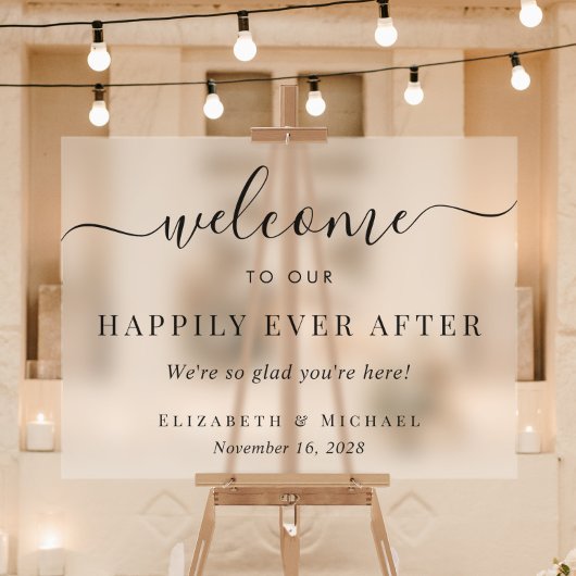 歓迎エレガントの後で楽し結婚く霜が降りた アクリルサイン