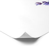 歓迎エレガントサインの次の朝にラベンダー ポスター (角)