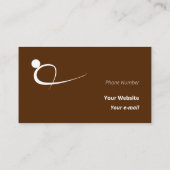 歓迎オレンジモダンのモーションパーソンのロゴ 名刺 (裏面)