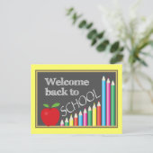 歓迎カラフル新学期 ポストカード (スタンド正面)