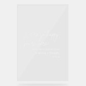 歓迎スタイリッシュ結婚の アクリルサイン (正面)