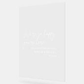 歓迎スタイリッシュ結婚の アクリルサイン (傾斜)