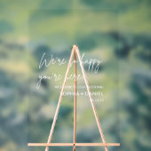 歓迎スタイリッシュ結婚の アクリルサイン (ニュートラル)