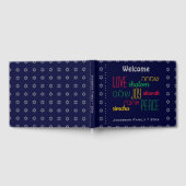 歓迎パーソナライズされた愛の喜び平和ユダヤ人 ゲストブック (全面)