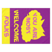 歓迎フォークのモチーフのパステル テーブルクロス (正面(横))