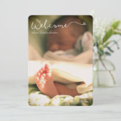 歓迎ベビーかわいいカスタム写真の発表 案内状 (スタンド正面)