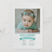 歓迎ベビー写真誕生のお知らせ 案内状 (正面/裏面)