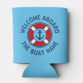 歓迎ボート名航海のいかりネイビーブルー 缶クーラー (裏面)