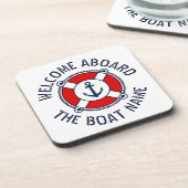 歓迎ボート名航海のいかりライフブイ コースター (左側)