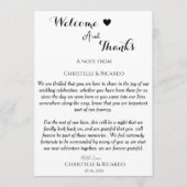 歓迎モダンと感謝していあなた結婚の客席 サンキューカード (正面)