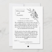 歓迎モダンと感謝していあなた結婚の客席 サンキューカード (正面)