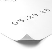 歓迎モダンサインを心待男女兼用ちにする ポスター (角)