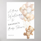 歓迎モダンサインを心待男女兼用ちにする ポスター (正面)