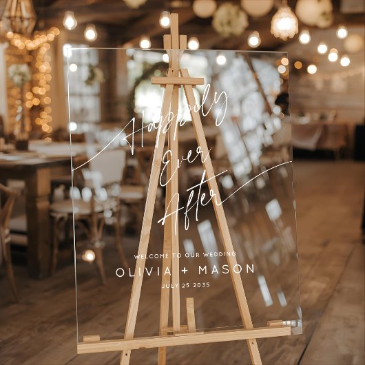 歓迎モダンミニマルの後で幸せ結婚に アクリルサイン