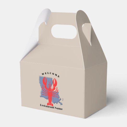 歓迎モダンレッドクレジフィッシュルイジアナ名前をカスタムする フェイバーボックス (正面サイド)