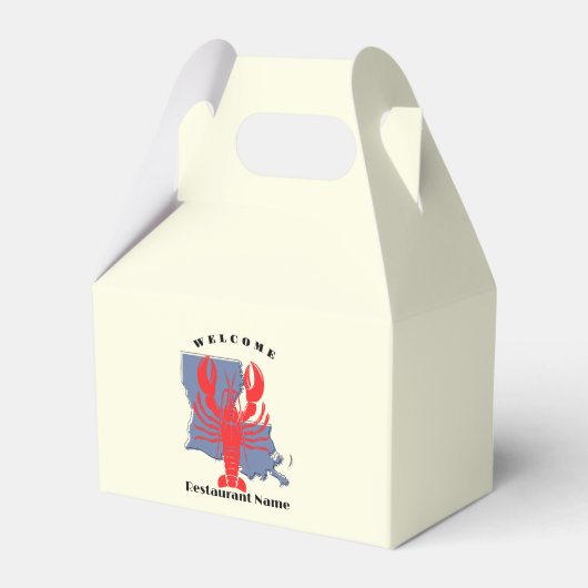 歓迎モダンレッドクレジフィッシュルイジアナ名前をカスタムする フェイバーボックス (正面サイド)